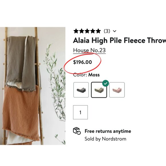 NWT House No. 23 Alaia Sherpa Throw in Sedona & Moss -  Retail $198 - Picture 1 of 9